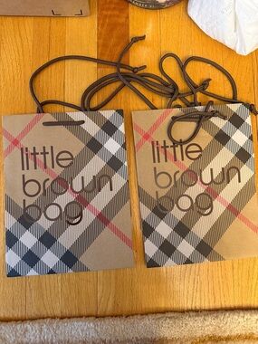 Burberry Brown Plaid Little Brown Bag Set